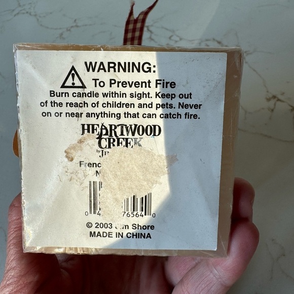 Vintage Jim Shore Heartwood Creek Lone Star Quilt 3" Block Candle / 2003 / NIB - Picture 4 of 9